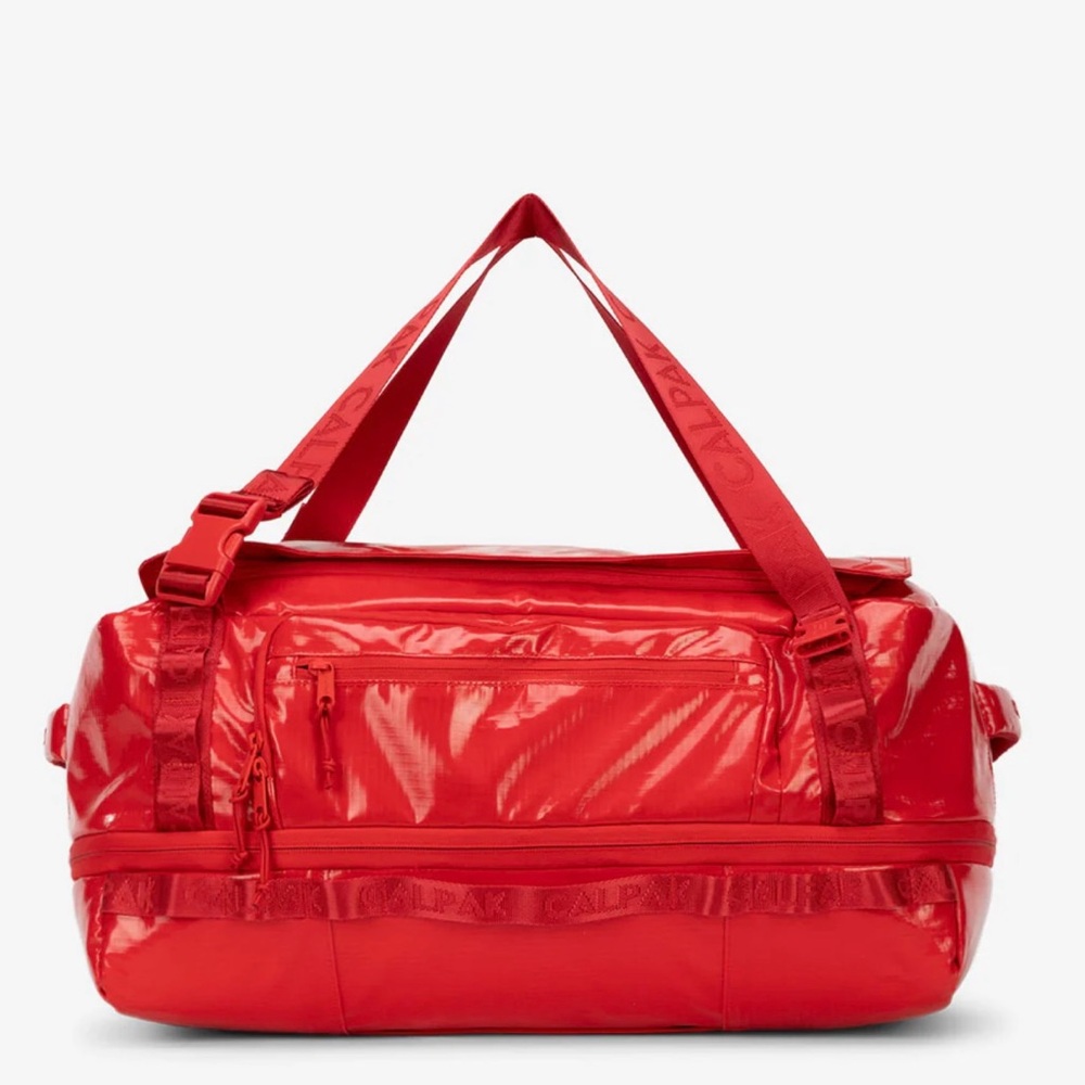 Calpak Vibrant Red Travel Duffel 50L